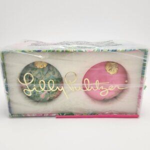 Lilly Pulitzer Christmas Ornaments Island Escape Set of 2